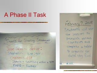 Locating information, Part I: “the .com strategy”[13:38 … highlights address bar, types in www.savethepacificnorthwesttreeoctopus.com  …, presses enter and waits]…[15:22 …types in www.savethenorthwesttreeoctopus.com (deletes pacific), presses enter and waits][16:01 … http://www.savethenorthwestoctopus.com (deletes tree) and waits]S: I wonder why it’s not coming up.  [long pause] [indecipherable] [long pause][17:10 …  types in savethepacificnorthwestoctopus (adds pacific) …The new literacies of online reading comprehension