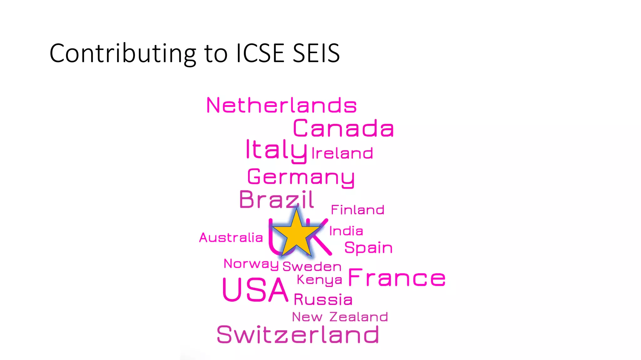 Contributing to ICSE SEIS
 