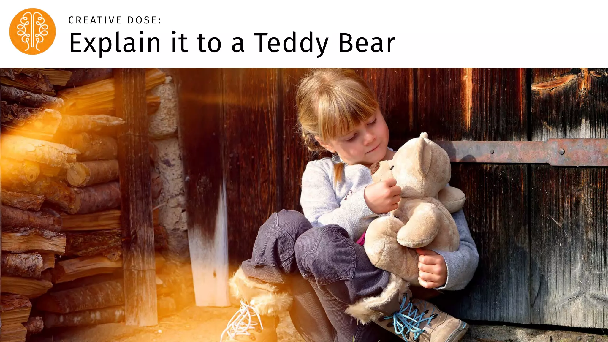 Body Level One
Body Level Two
Body Level Three
Body Level Four
Explain it to a Teddy Bear
C R E AT I V E D O S E :
 