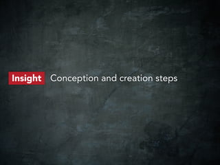 Insight Conception and creation steps
 