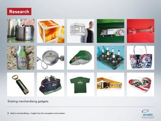 Research




Existing merchandising gadgets.



8 Beck’s merchandising – Insight into the conception and creation
 