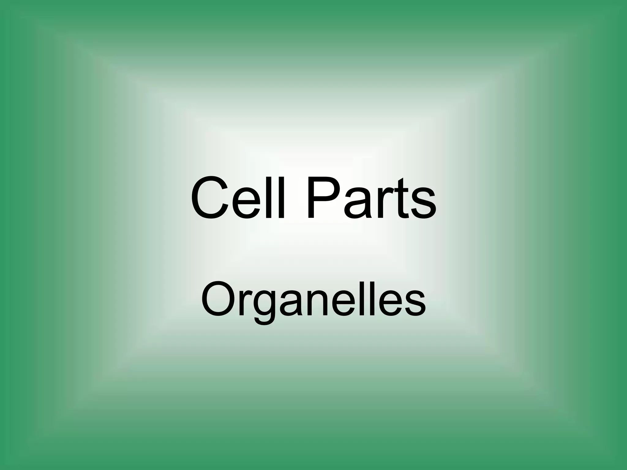 Cell PartsOrganelles
