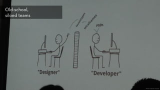 Photo: Denise Jacobs
Old-school,
siloed teams
 