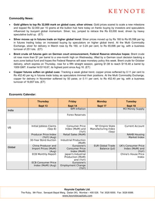 Keynote commodity daily report for 130912