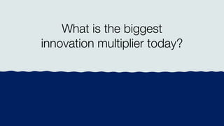 What is the biggest
innovation multiplier today?
PROGRAMMING
 