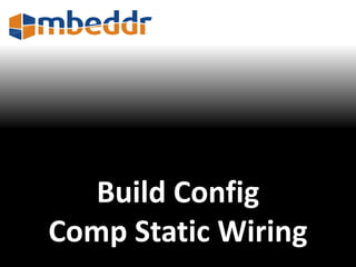 Build Config 
Comp Static Wiring 
 
