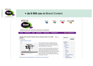 + de 6 000 cas de Brand Content
26
 