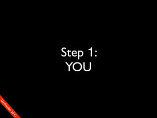 Step 1:
 YOU
                               10
                             20
                         n
                       io
                  at
                 N
              ev
          D
 