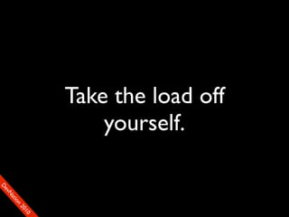 Take the load off
                        yourself.
D
FeO
  vSNDaE
       tiM
         on
           22
            0001
               90
 