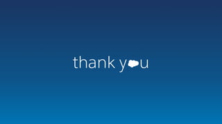Thank	
  to	
  our	
  sponsors!	
  	
  
Innova0on	
  Tour	
  @	
  
Dreamforce	
  2015	
  
Dreamforce	
  Global	
  
Sponsors	
  
 
