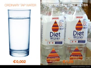 ERIKSCHOPPEN.COM
€0,002 €1,29
ORDINARY TAP WATER ‘VERY SPECIAL DIET’ WATER
 
