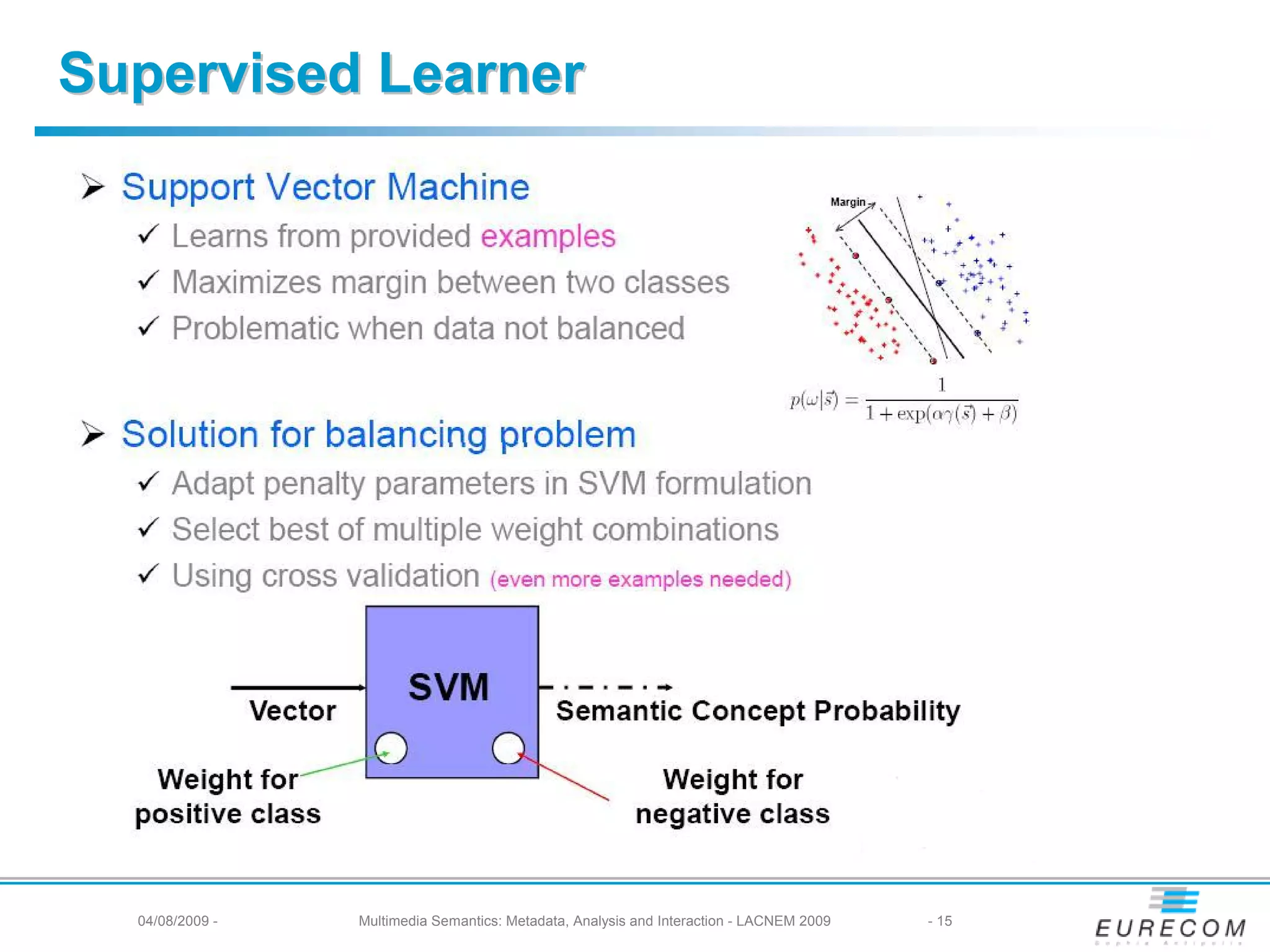 Supervised Learner




  04/08/2009 -   Multimedia Semantics: Metadata, Analysis and Interaction - LACNEM 2009   - 15
 