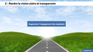 2 - Rendre la vision claire et transparente 
Augmenter l’engagement des employés 
karelab.com 
 