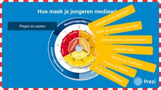 Hoe maak je jongeren mediawijs?
Gebruik sterke wachtwoorden
Plagen en pesten
 