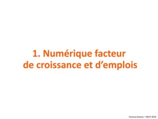 Youmna Ovazza – MixIT 2016
1. Numérique facteur
de croissance et d’emplois
 