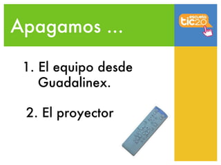Consejos seguridad No tocar la lente del proyector mientras  funciona. Modificar altura de PDI, ( p.ej. no  utilizar sillas para escribir en ella) No mirar directamente al haz de luz. No colgarse al soporte del proyector . 