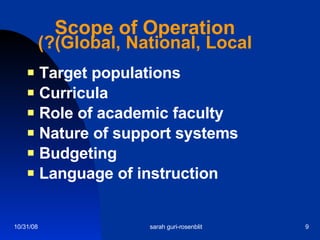 Sarah Rosenblit Challenges Facing Distance Education in the 21st Century: Implications ...