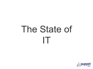 The State of
IT

 