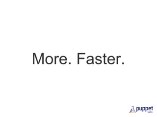 More. Faster.

 