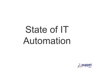 State of IT
Automation

 
