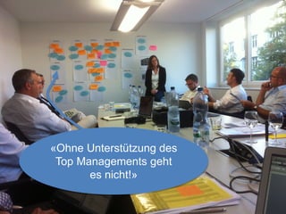 22
«Ohne Unterstützung des
Top Managements geht
es nicht!»
 