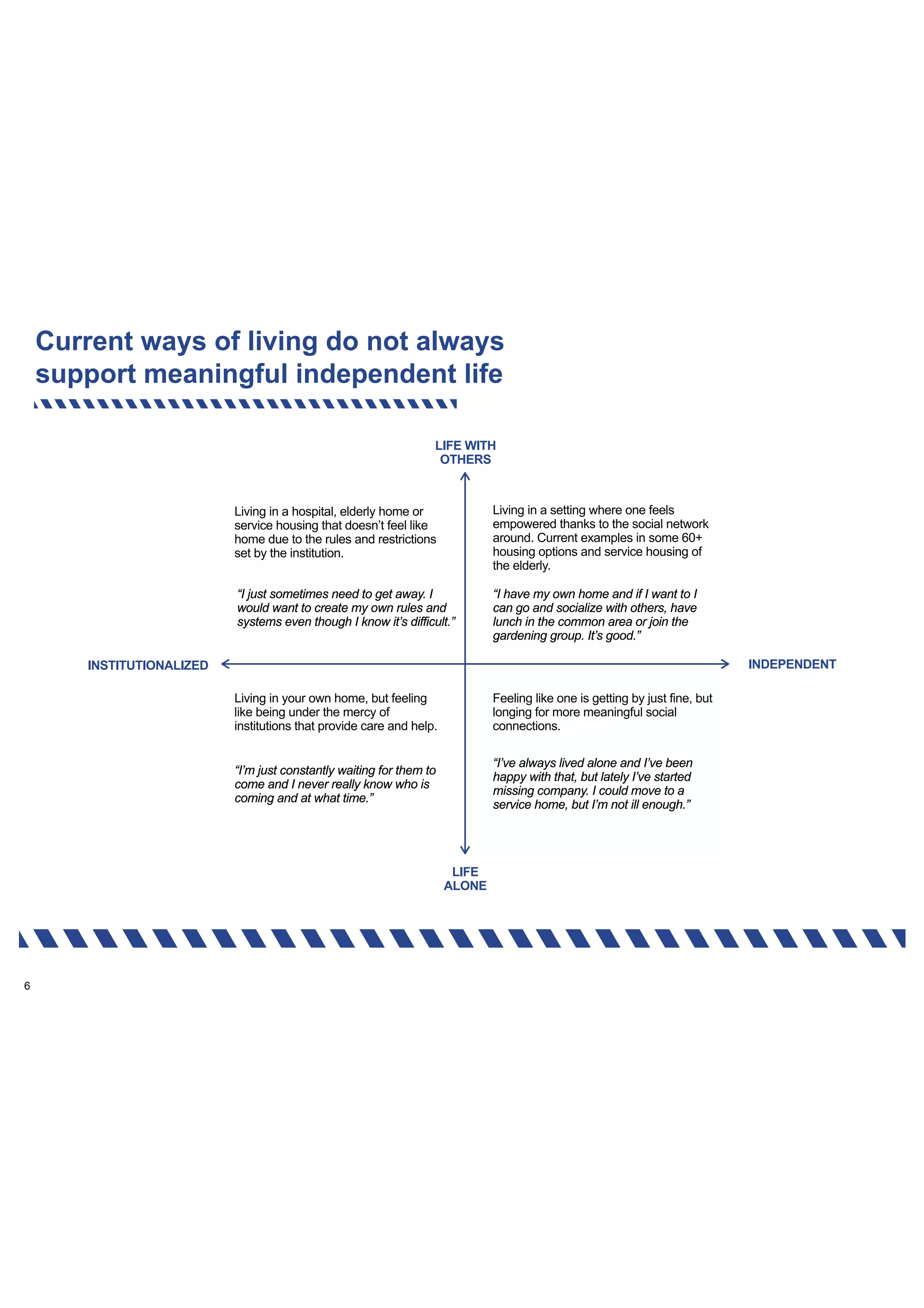 Hello, I am Björn!
I have a spinal cord injury
which means I cannot move
my legs at all and my arms
only a little bit, so I need to
consider accessibility in a
different way than many
others.
I have a lot of ideas for new
products and services for
disabled people like me,
and I really hope I can find
some people to work with
in this competition.
PRIMARY AND SECONDARY END USERS
Hi, my name is Johanna!
I have been working at the municipal home
care service for the past ten years. I visit
elderly people and help them with their
daily chores.
I have often been thinking about what I
could do to make both their life and my own
working day easier. This competition gives
me a chance to try out some of my ideas
together with people who are able to
develop the technology.
 