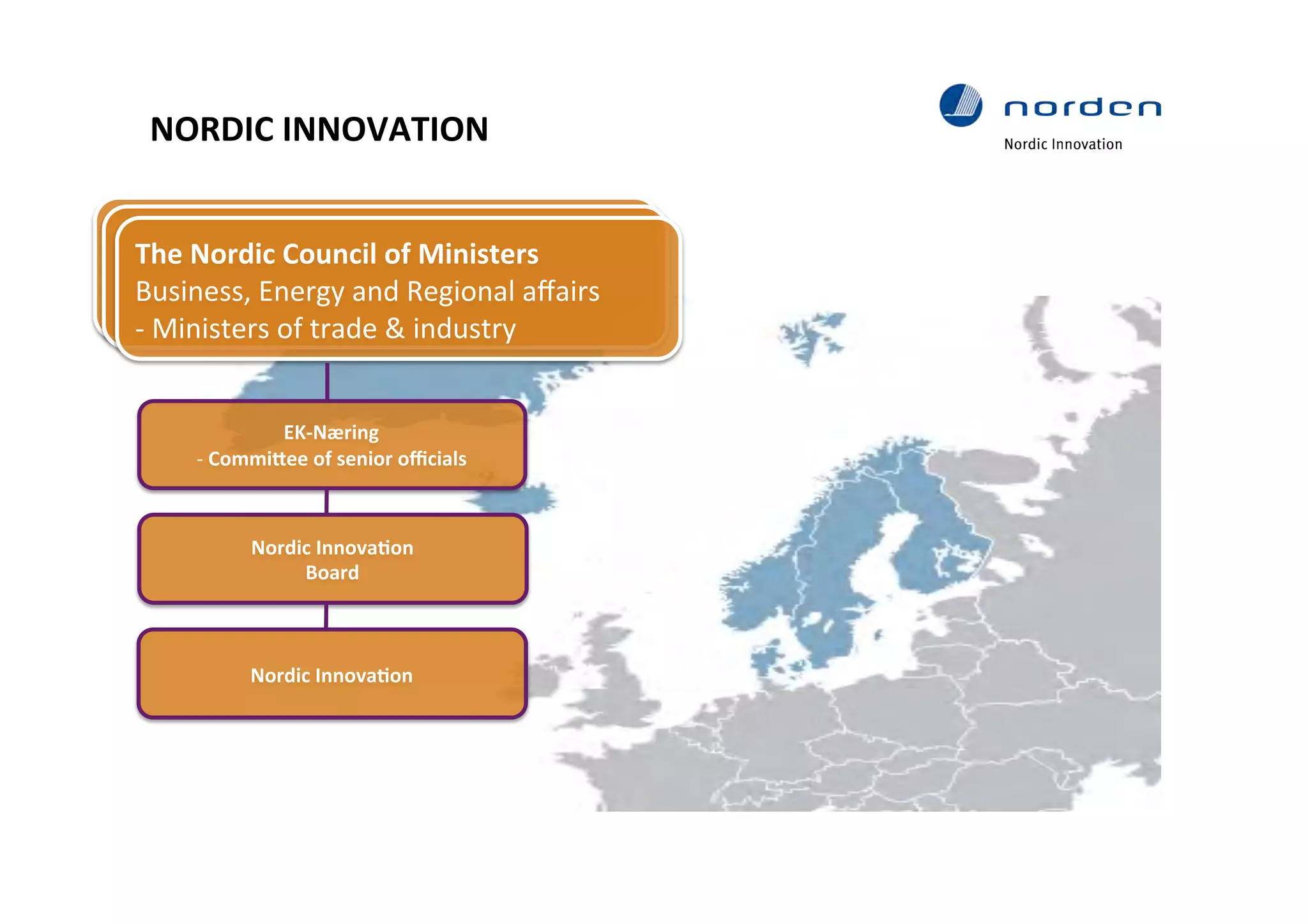 From 2007 to 2012, Copenhagen, Oslo and Helsinki
increased their social expenditure with 27 % combined,
from 4,4 to 5,6 billion EUR. The social expenditure is
expected to continue increasing in all the Nordic capitals.
Together, the five cities represent a substantial and
rapidly growing market.
The cities have recognised the need for innovation and
collaboration across the Nordic region and have
committed both time and resources to make it happen.
As organisers of the Nordic Independent Living
Challenge, they will host projects and workshops as well
as provide mentors, knowledge and test beds for end
user testing.
THE NORDIC CAPITALS
The cities need new and effective solutions to the
welfare challenge. Technologies and services that can
save resources and increase the quality of life for elderly
and disabled citizens.
Better
services and
technology
Increased quality
of life for
citizens
Effective and
sustainable
solutions
 