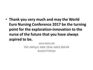 Key note speech: 32nd World Euro Nursing Conference 2017.drjma