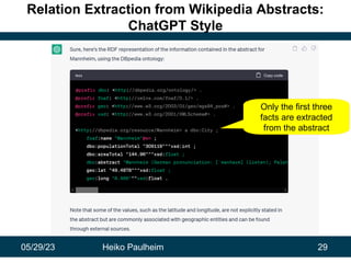 Abstract Wikipedia Knowledge Graph Generation from Wikipedia in the Age of ChatGPT ...