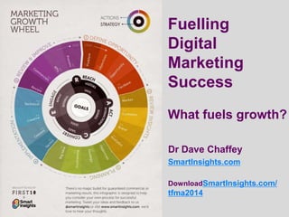 Fuelling
Digital
Marketing
Success
What fuels growth?
Dr Dave Chaffey
SmartInsights.com
DownloadSmartInsights.com/

tfma2014
1

 