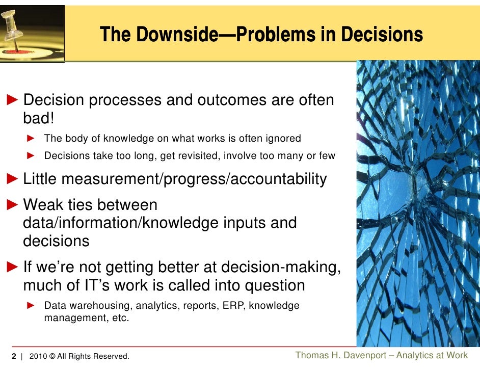 Thomas Davenport: Analytics at Work: How to Make Better Decisions and Get Better Results Slide 2