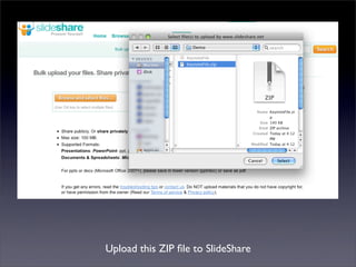 Upload Keynote to SlideShare