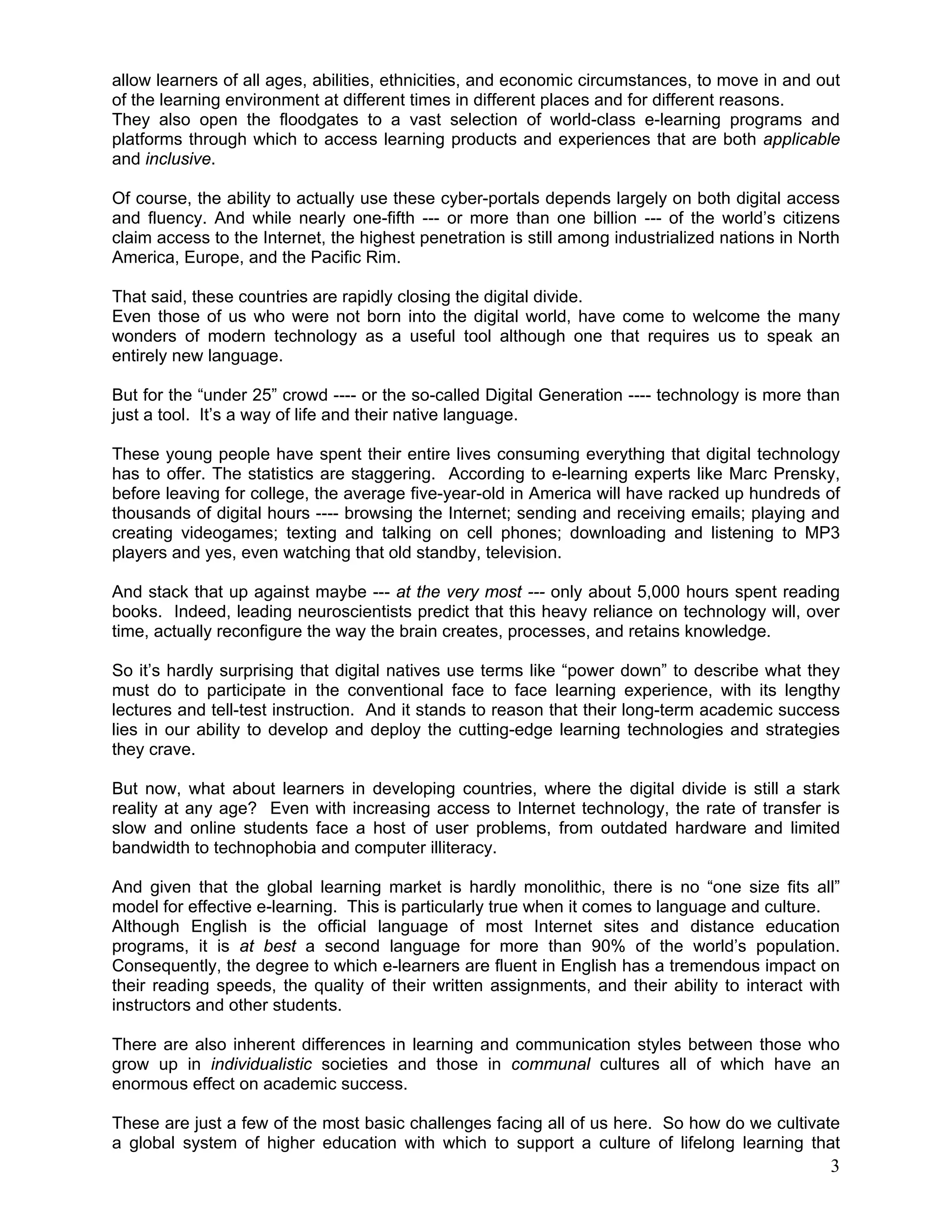 Digital Technology and the New Culture of Learning