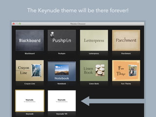 You should really try it out.
Download Keynude
The zip file contains two versions of Keynude :
one for Keynote ’09, the ot...