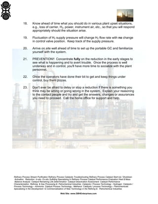 Key Operational Guidelines - Low Temperature Shift Catalyst Reduction | PDF