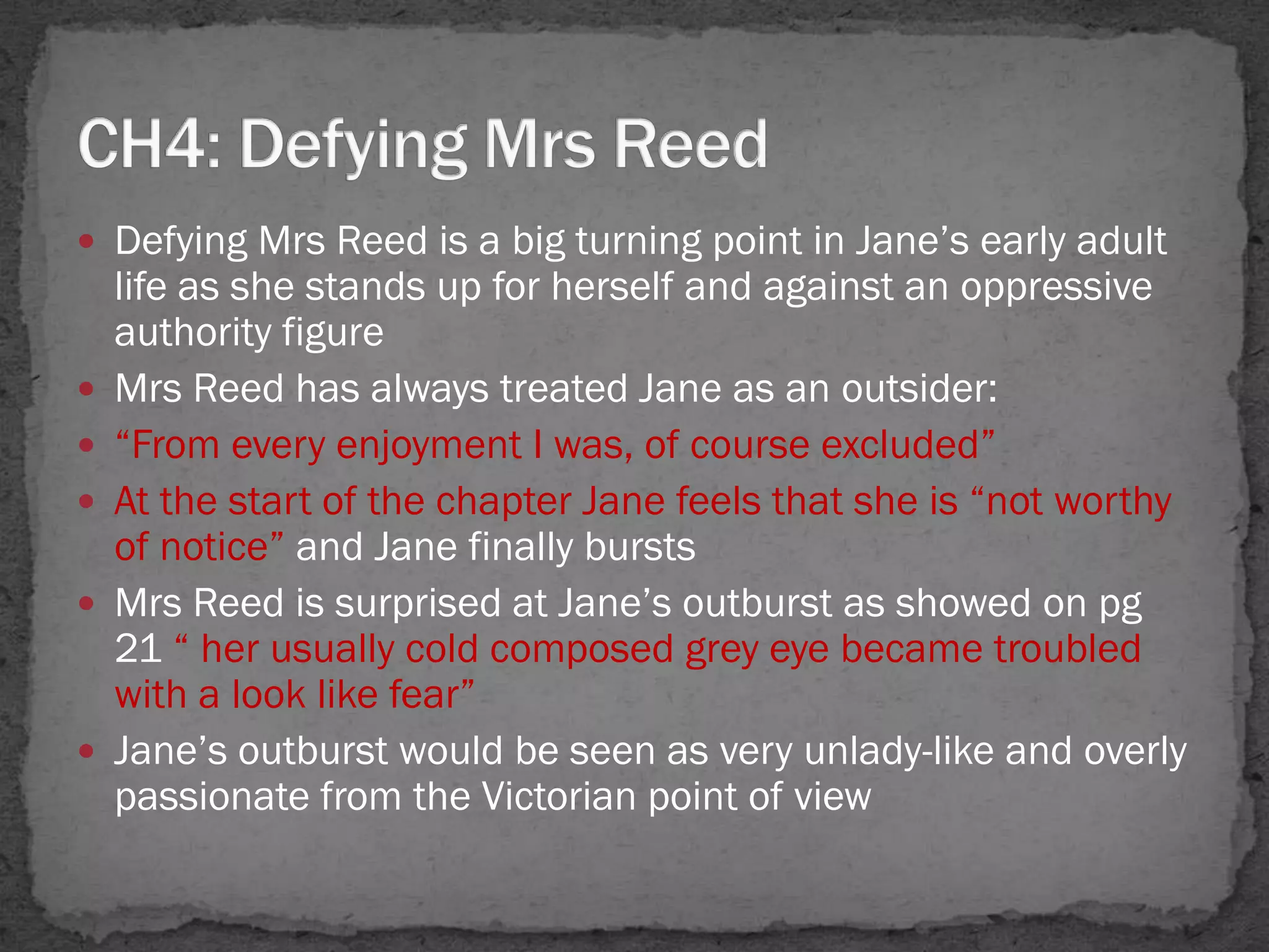 Key Passages in Jane Eyre PPT