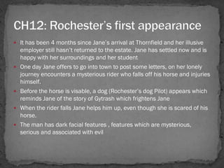  It has been 4 months since Jane‘s arrival at Thornfield and her illusive
    employer still hasn‘t returned to the estat...