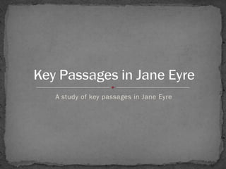 A study of key passages in Jane Eyre
 