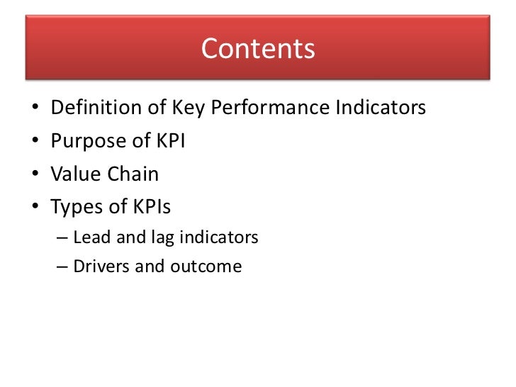 Key Performance Indicators Definition Types Examples