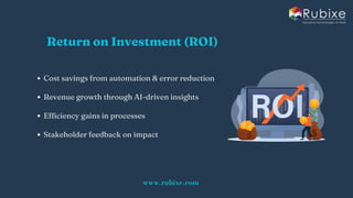 Key Performance Indicators for AI Consulting Success | Rubixe | PDF