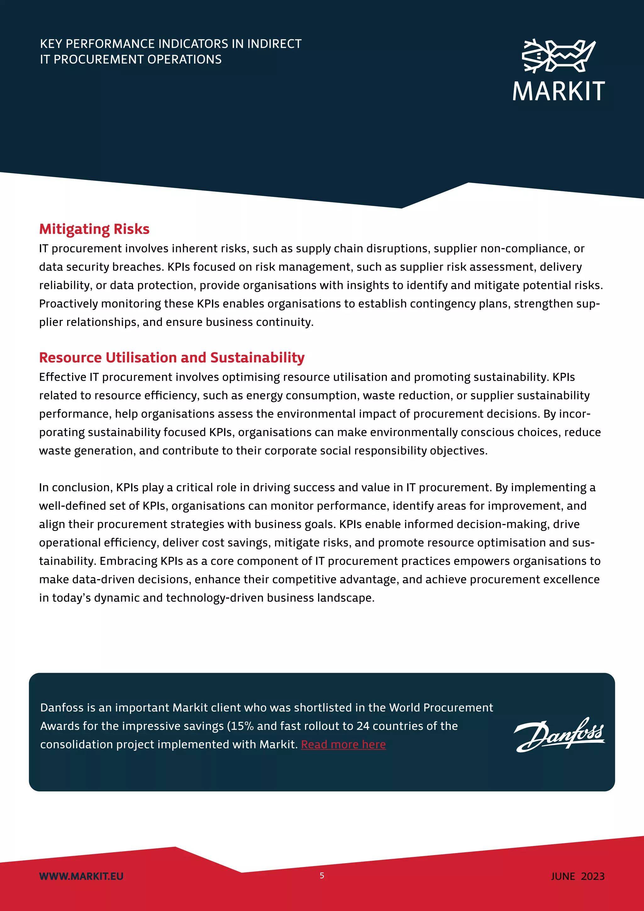 KEY PERFORMANCE INDICATORS IN IT PROCUREMENT | PDF
