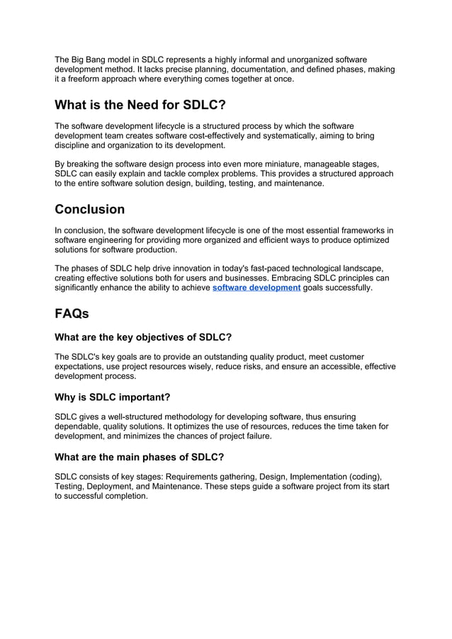 Systems development life cycle visual data 7