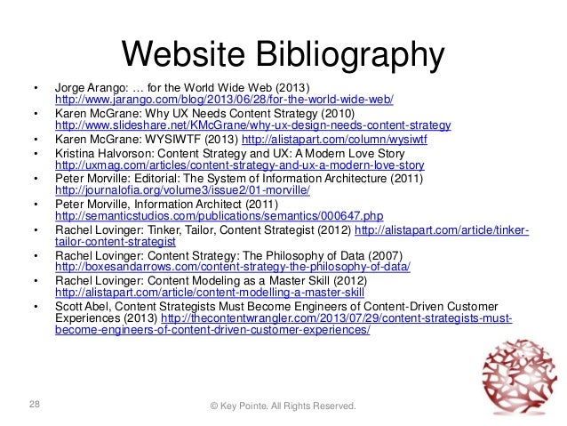 bibliography example of websites