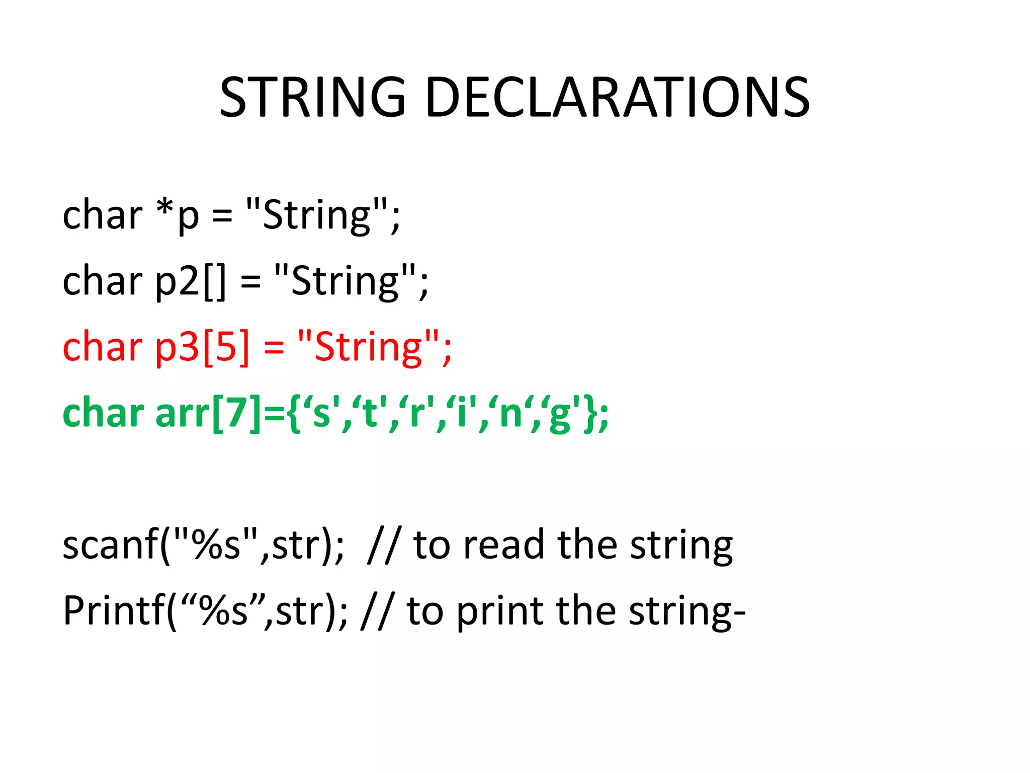 Keypoints c strings | PPT