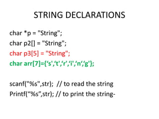 Keypoints c strings | PPT