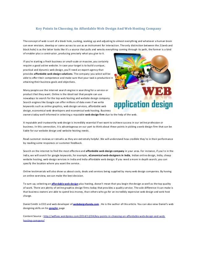 Key Points In Choosing An Affordable Web Design And Web Hosting Compa Images, Photos, Reviews