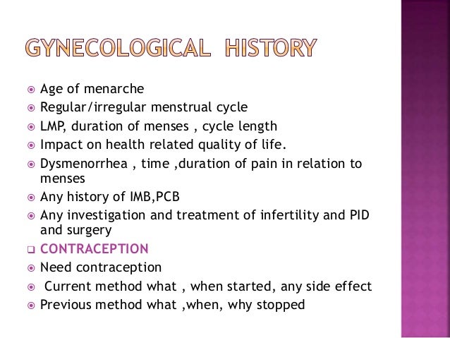 gynae history template History template.