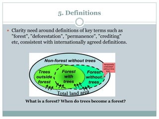 3. Application of existing law and responsible institutionsTo understand how the existing policy, legal, and regulatory frameworks (environmental, water, forestry laws) apply to PES projectWho should be the key regulatory authorities?Departments or Ministries Agriculture, Environment, Forestry / Climate change officeNeed to strengthen institutional capacities to manage ES projects and establish links with international buyers (e.g. carbon). E.g. REDD+: Need for a clear coordination mechanism to ensure that efforts to address REDD+ are effectively coordinated by different state agencies, civil society, private sector and communities. (Uganda RPP: through the national multi-actor RPP Steering Committee)Accountability and transparency should be enhanced. Pitfalls: conflicting laws or regulations, overlapping or conflicting authorities