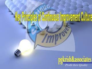 Key Principles of Continuous Improvement Culture 