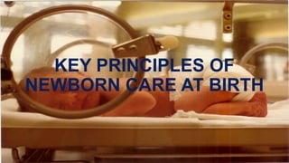 KEY PRINCIPLES OF
NEWBORN CARE AT BIRTH
 